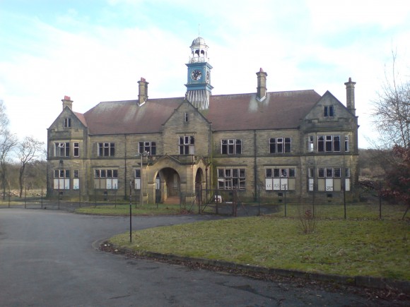 The old Administration Building of Storthes Psychiatric Hospital, lying in disrepair. 